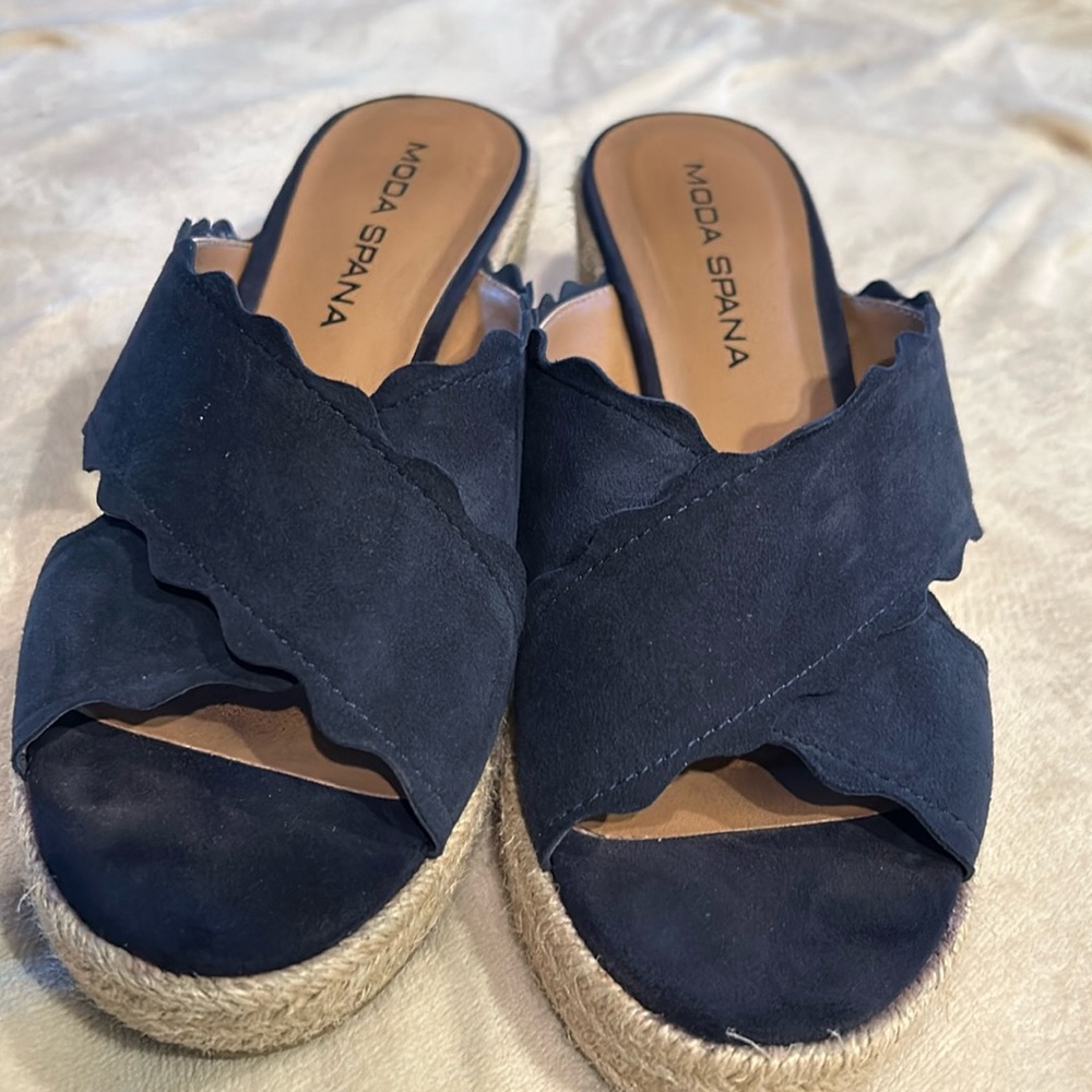 Blue wedge women’s shoe size 9